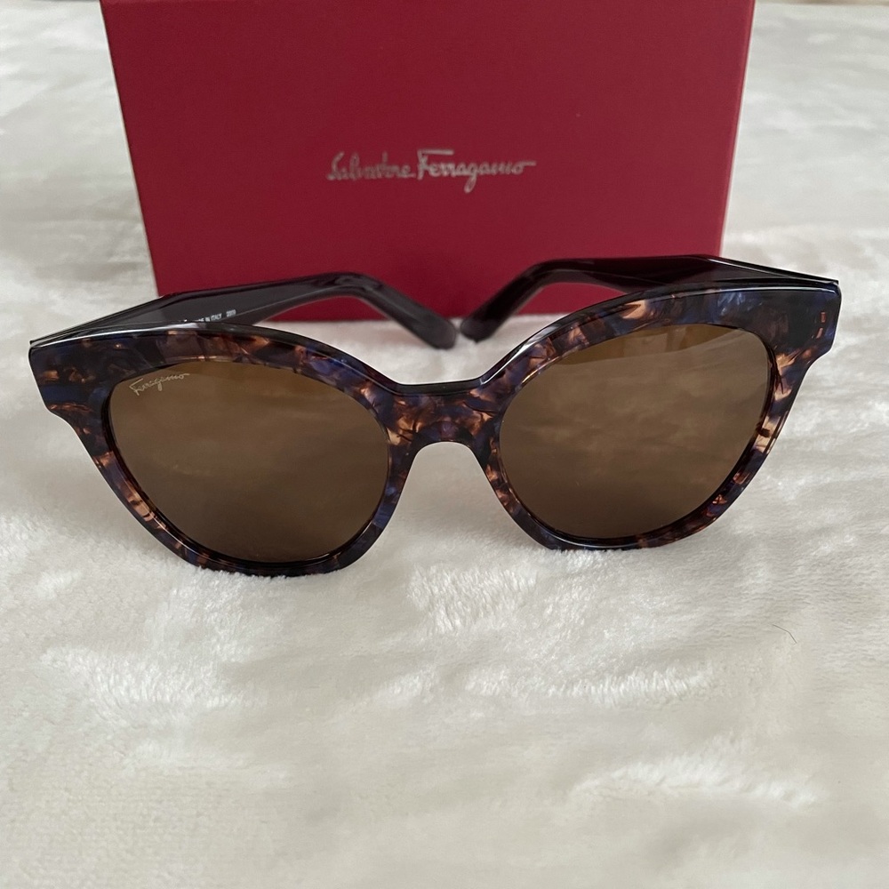 Salvatore Ferragamo Modified Cat Eye Sunglasses
